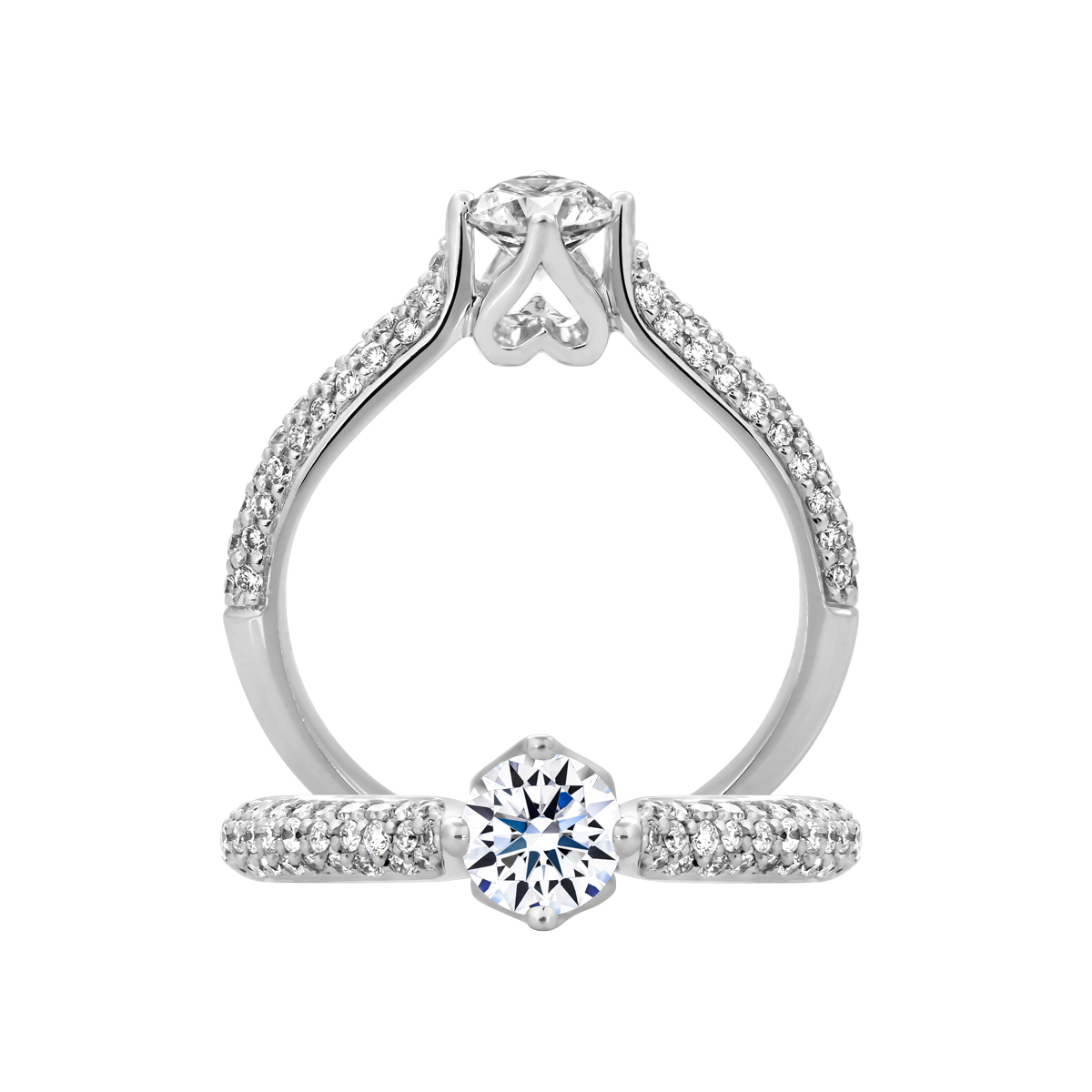 Nhẫn nữ kim cương tấm vàng 14K Baize N 3C GVRG0192368