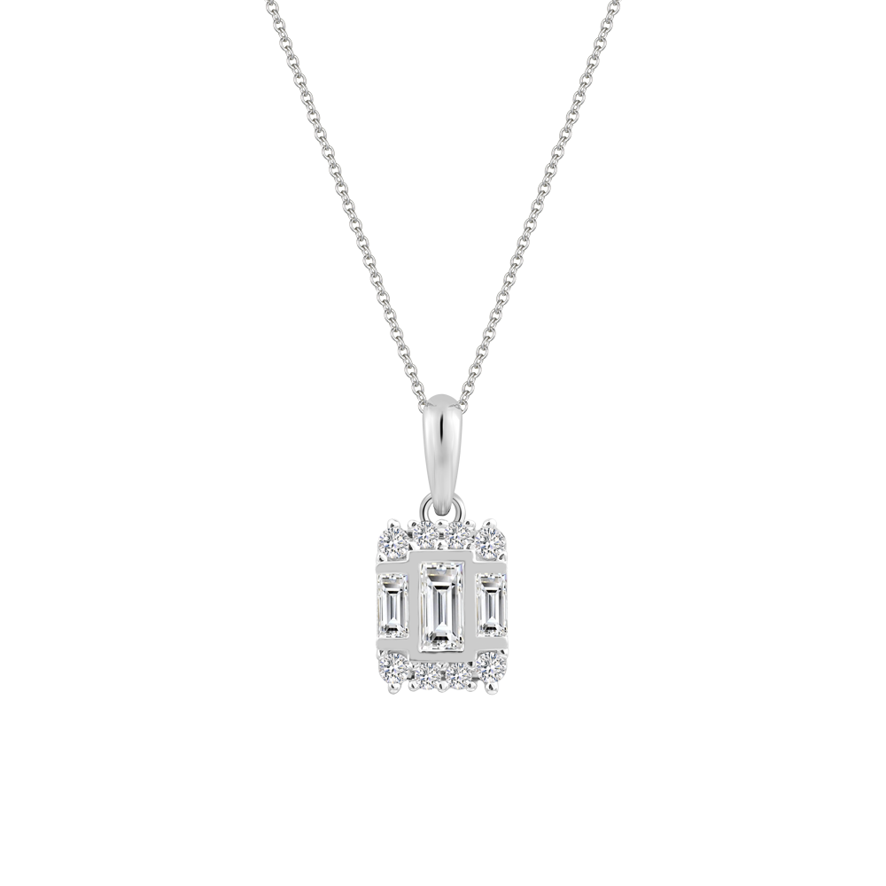 Mặt đính đá CZ vàng 18K Gather