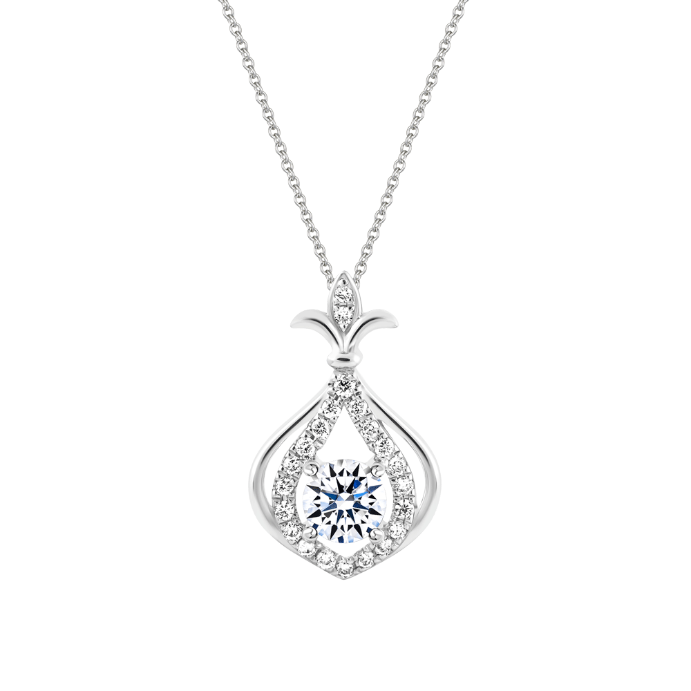 Mặt nữ kim cương tấm vàng 14K Dewing 2C