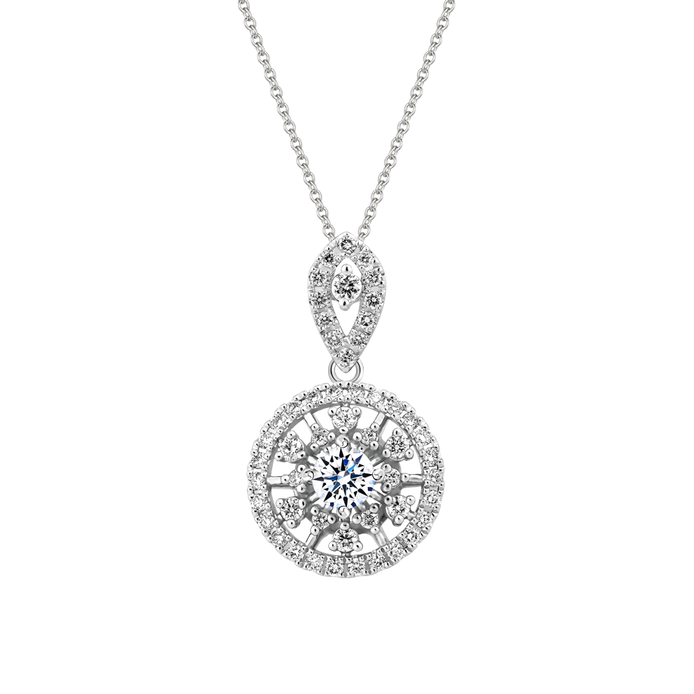 Mặt kim cương 8 Hearts & Arrows vàng 14K Claretta H&A 2C GVPD0083382