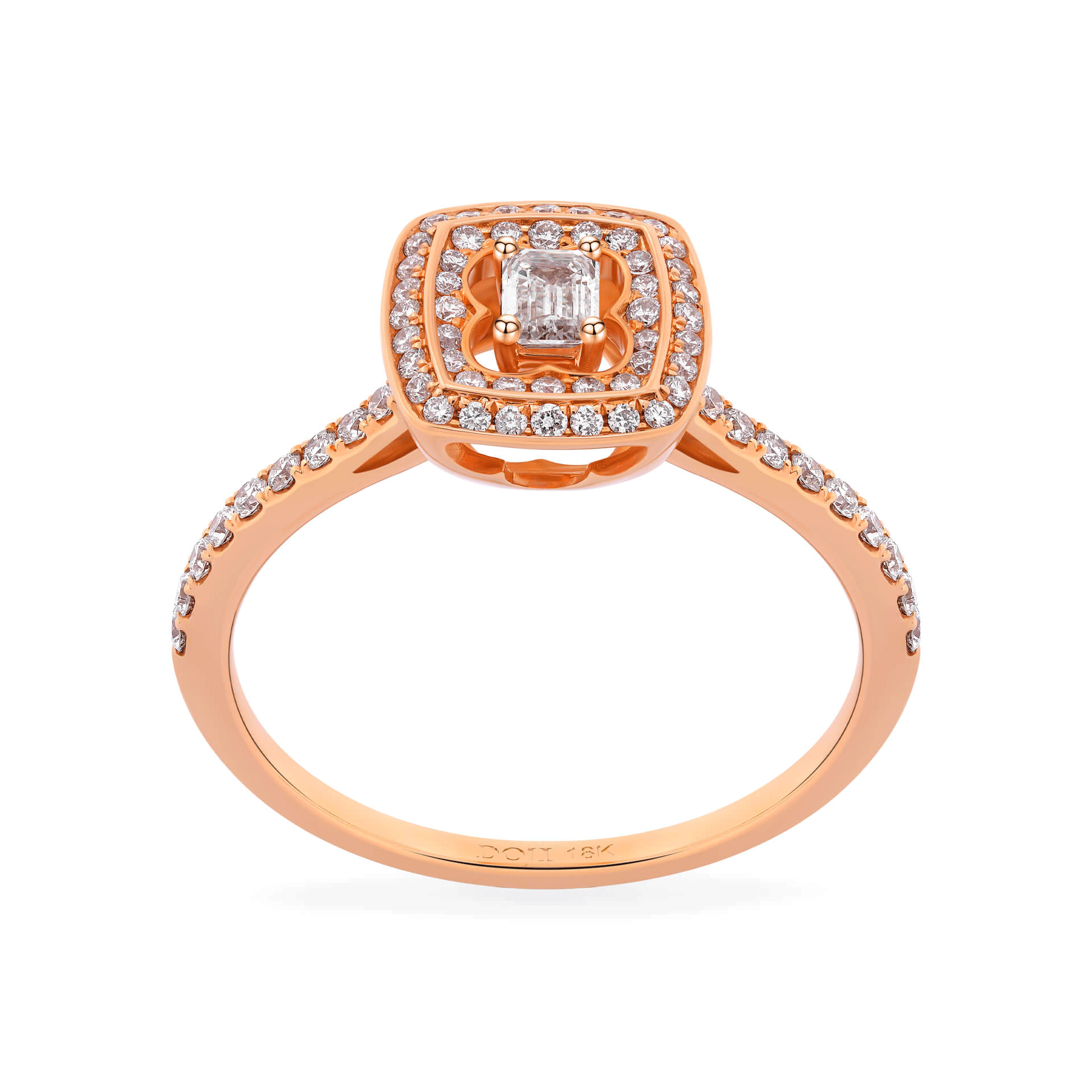 Nhẫn nữ kim cương viên vàng 18K Jena A441 TD