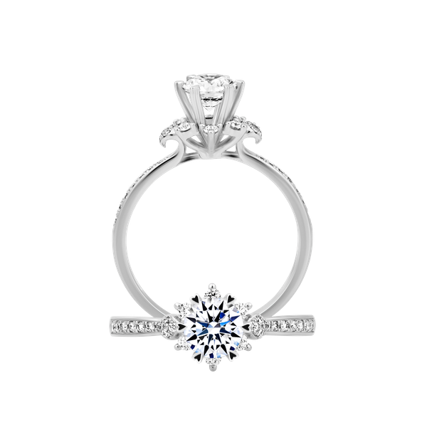 Nhẫn nữ kim cương tấm vàng 14K Digniting 5C