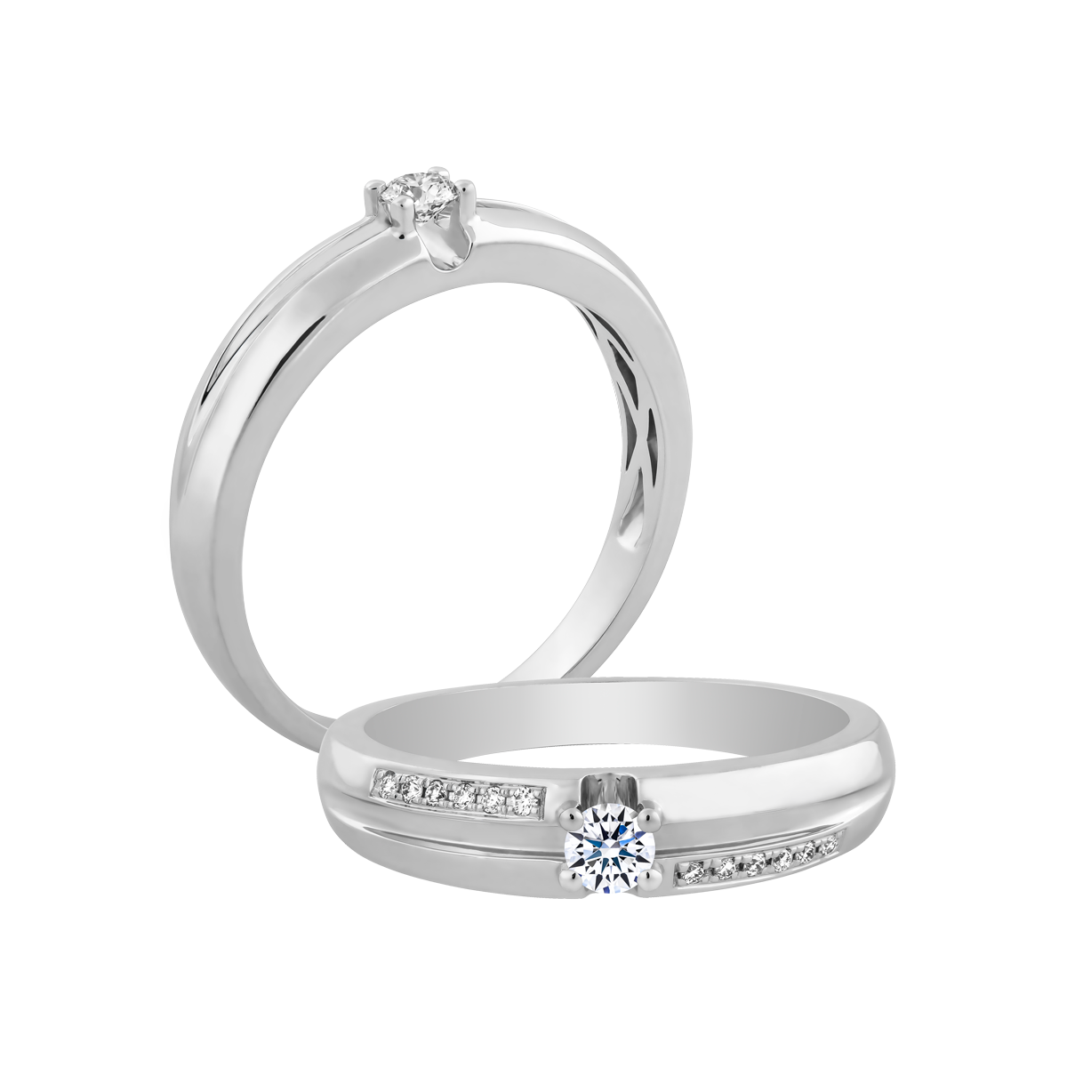 Nhẫn cưới nam kim cương vàng 14K Welfare N10p M GVRG0268235