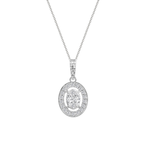 Mặt kim cương viên vàng 14K Ellipse TD