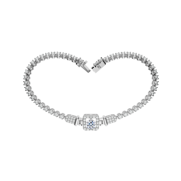 Lắc kim cương tấm vàng 14K Bennie N 2C