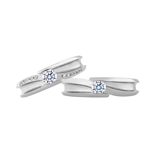 Nhẫn cưới nữ kim cương viên vàng 14K Surely RD2C F