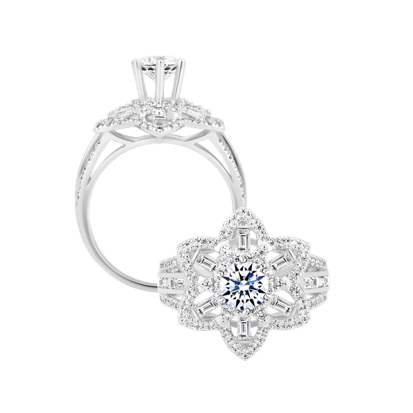 Nhẫn nữ đính đá CZ vàng 10K Academic 5C