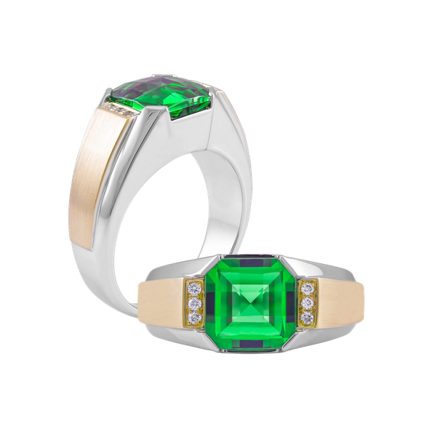 Nhẫn nam kim cương tấm vàng 14K Billy 1 S.EME WY