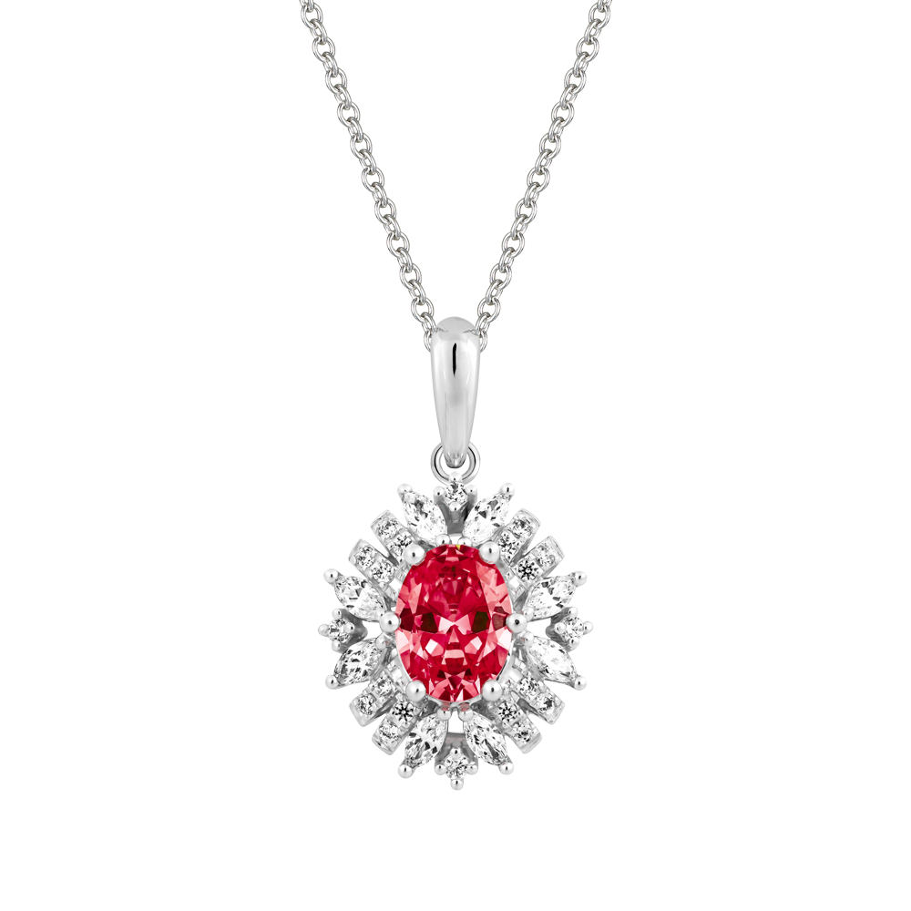 Mặt đính đá màu Ruby vàng 14K Rabbin S.Rub GVPD0065539