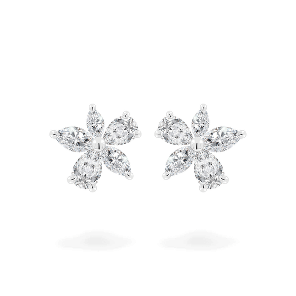 Hoa tai kim cương viên vàng 14K Jena A142 TD