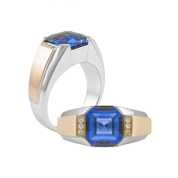 Nhẫn nam kim cương tấm vàng 14K Billy 1 S.SAP WY GVRG0207864