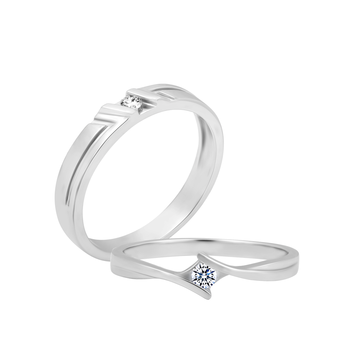 Nhẫn cưới nữ kim cương viên vàng 14K Significant F