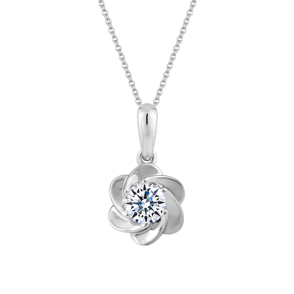 Mặt đính đá CZ vàng 14K Camelia N 3C