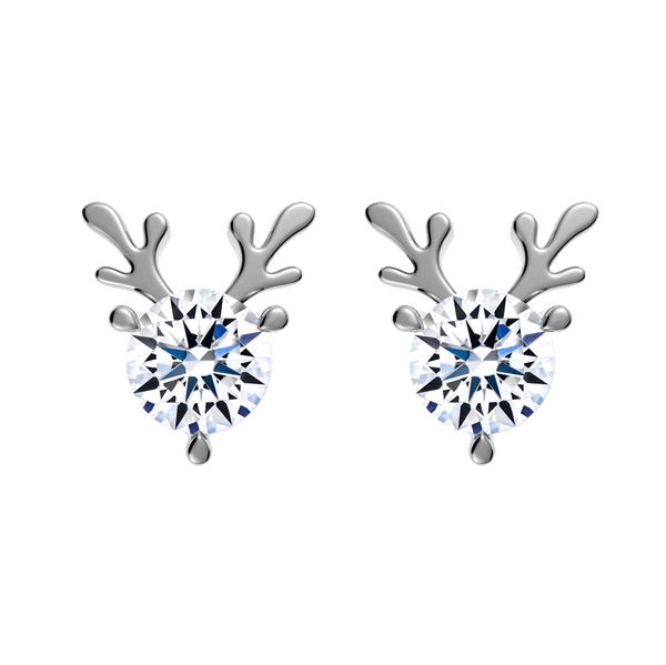 Hoa tai đính đá CZ vàng 10K Deery 3C