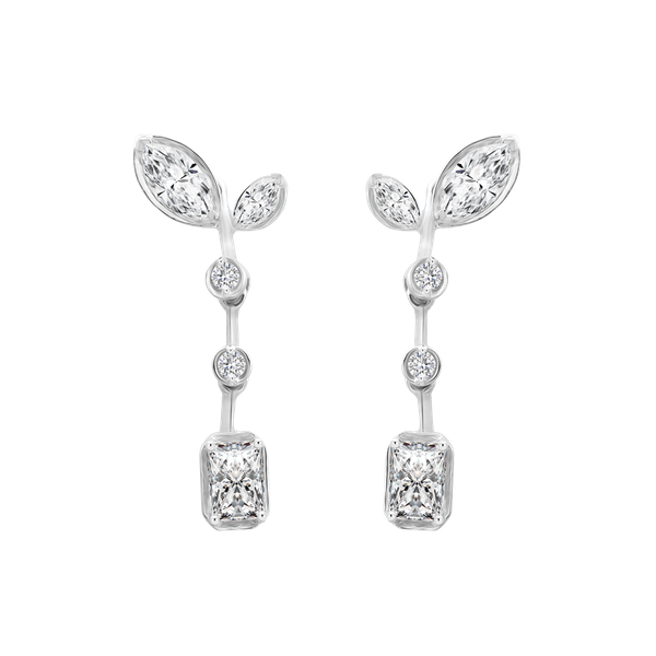 Hoa tai kim cương viên vàng 18K Jena A053 TD