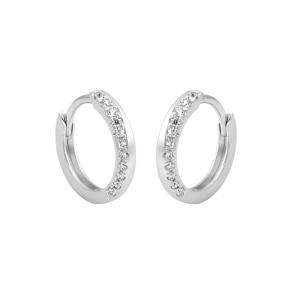 Hoa tai đính đá CZ vàng 18K Haloa N