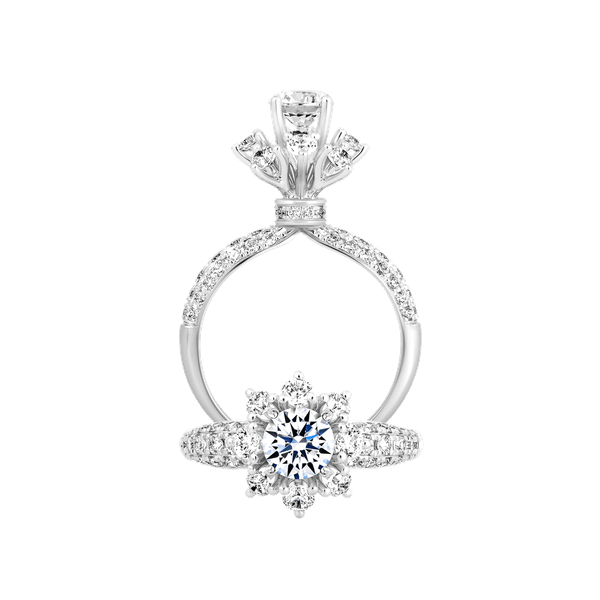 Nhẫn nữ đính đá CZ vàng 18K Jakira 5C