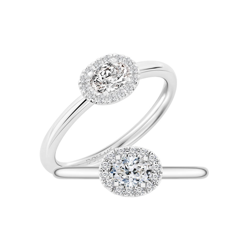 Nhẫn nữ kim cương viên vàng 14K Jena A492 TD