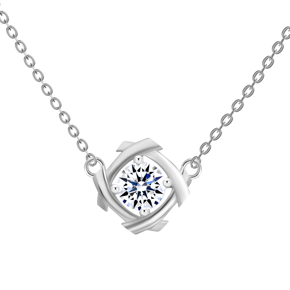 Dây liền mặt kim cương viên vàng 14K Fullnest GIA 3C