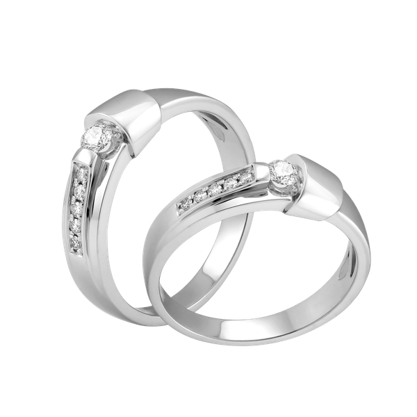 Nhẫn cưới nữ kim cương vàng 14K Safeness 10p F GVRG0233549