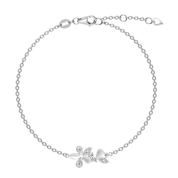 Dây tay kim cương viên vàng 14K Luckflower TD