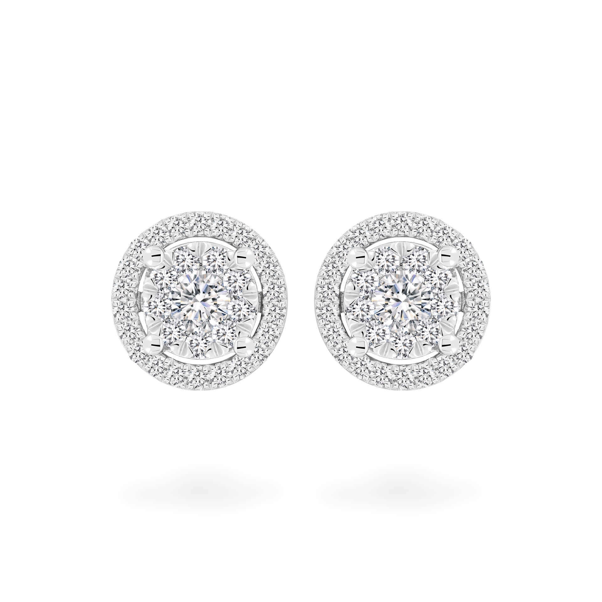 Hoa tai kim cương viên vàng 14K Jena A236 TD