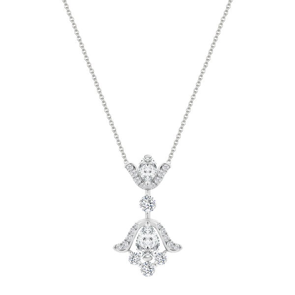 Dây liền mặt kim cương viên vàng 18K Jena A048 TD