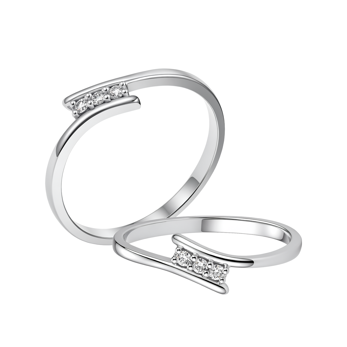 Nhẫn nữ kim cương viên vàng 14K Jazella TD