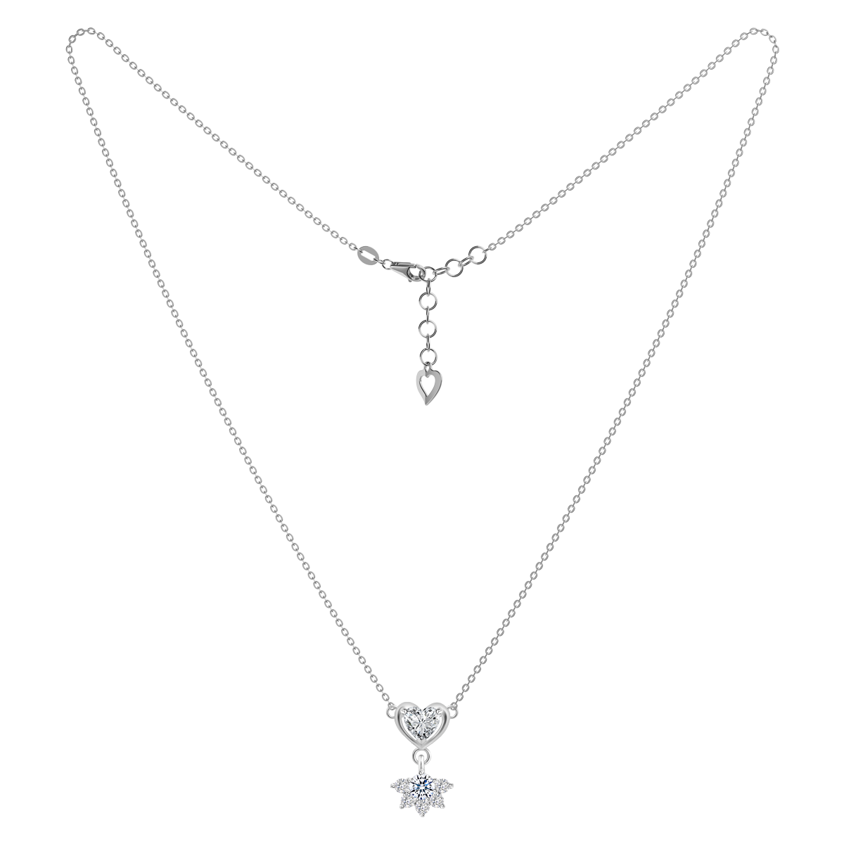 Dây liền mặt đính đá CZ vàng 18K Willing HR 2C