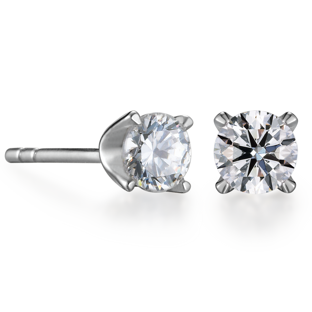 Hoa tai đính đá CZ vàng 14K Promote 2C