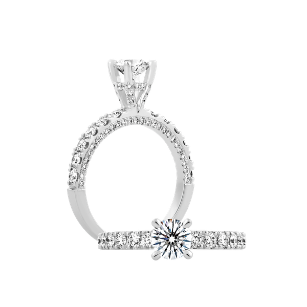 Ổ nhẫn nữ kim cương tấm vàng 14K Eternity 1CT