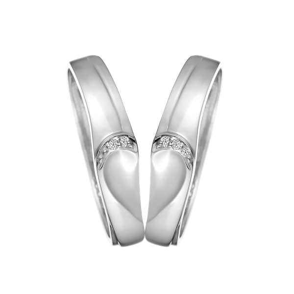 Nhẫn cưới nam kim cương viên vàng 14K Faultless M