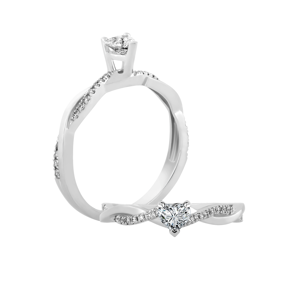 Nhẫn nữ kim cương viên vàng 14K Zemora HR 3C