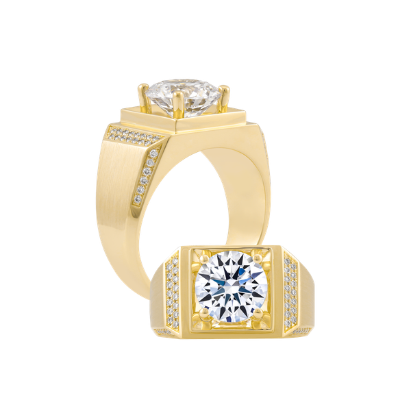 Nhẫn nam kim cương tấm vàng 14K LX570 1CT Y