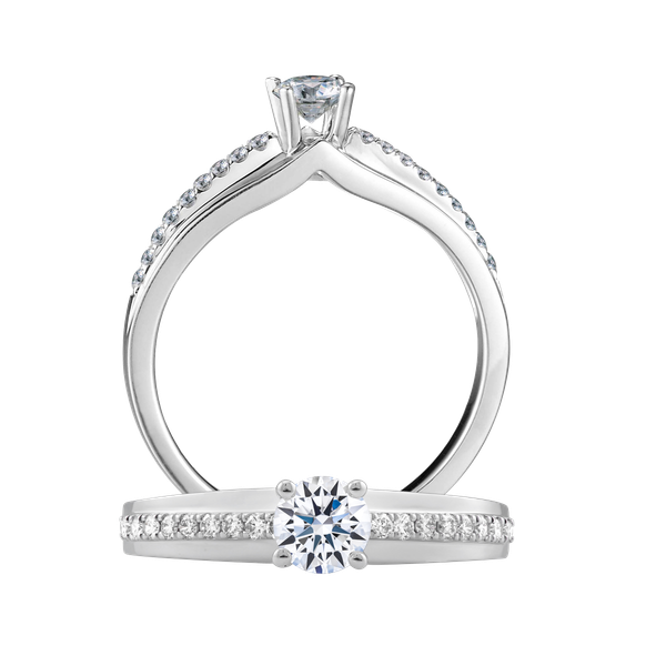 Ổ nhẫn nữ kim cương tấm vàng 14K Epoch 3C