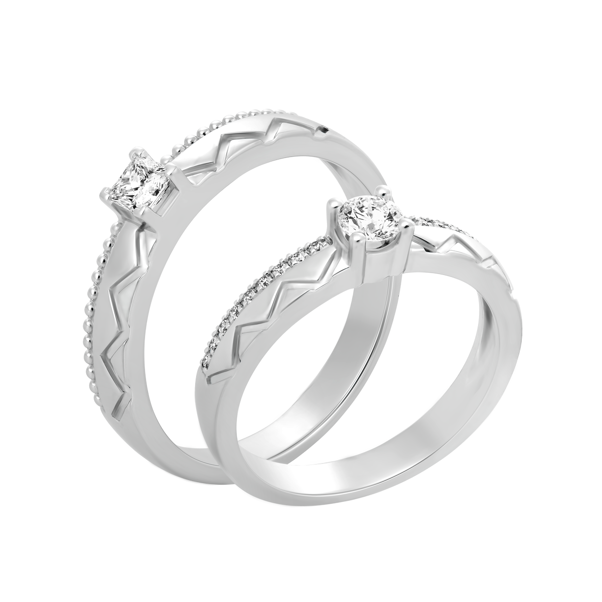 Nhẫn cưới nam kim cương viên vàng 14K Caring PR1C M