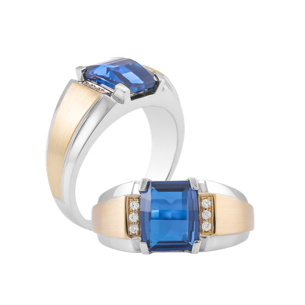Nhẫn nam kim cương tấm vàng 14K Billy 2 S.SAP WY