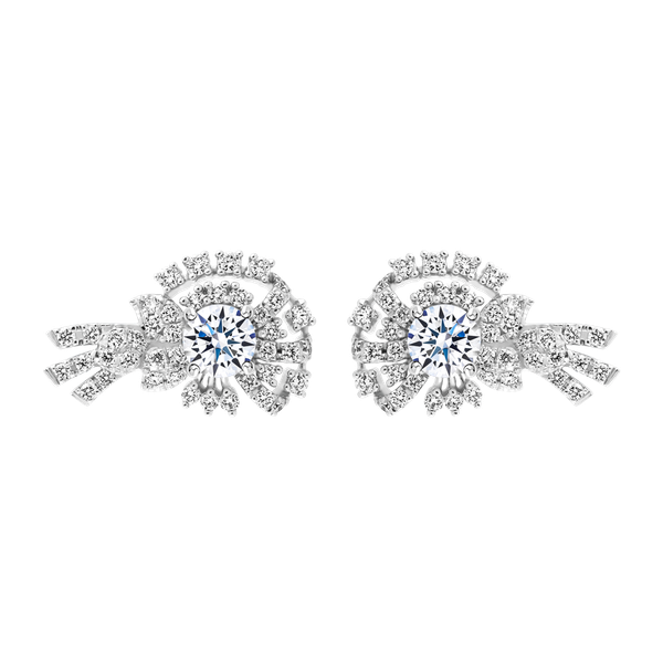 Hoa tai kim cương 8 Hearts & Arrows vàng 14K Phoenix H&A 2C GVER0091643