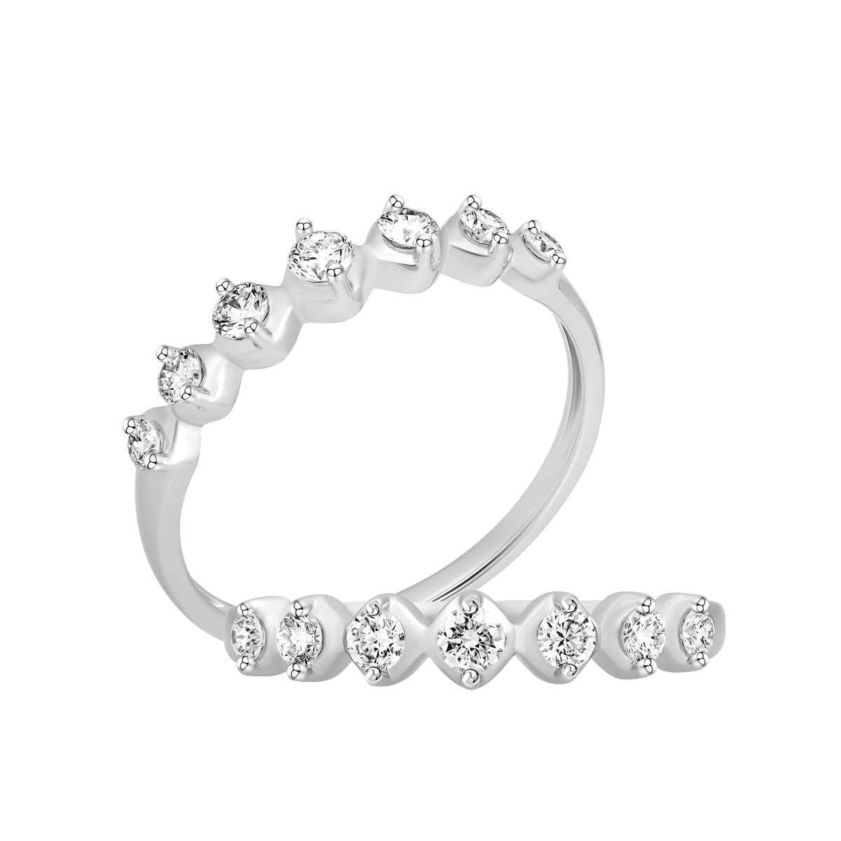 Nhẫn nữ kim cương viên vàng 14K Riho TD