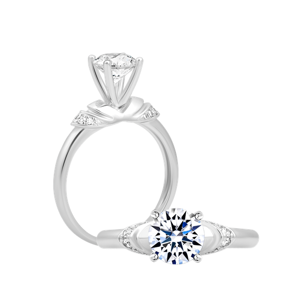 Ổ nhẫn nữ kim cương tấm vàng 14K Lively 5C