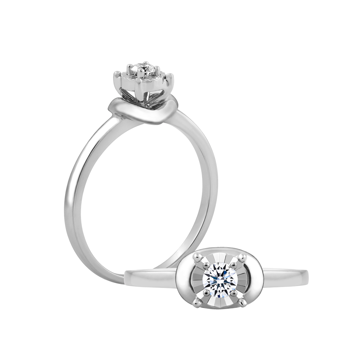 Nhẫn nữ kim cương vàng 14K Julia N2 5p GVRG0210022