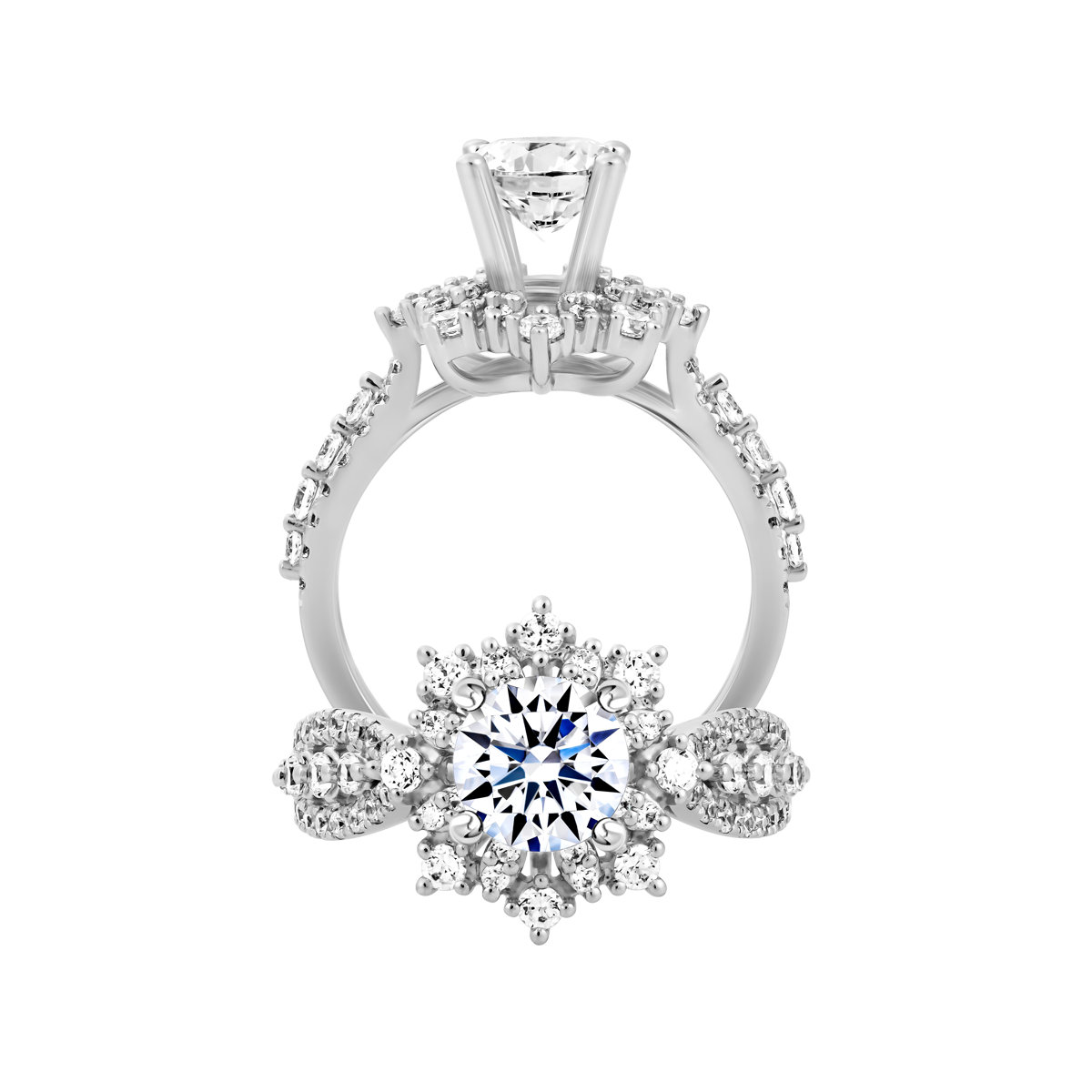 Nhẫn nữ đính đá CZ vàng 14K Kerenza 1CT