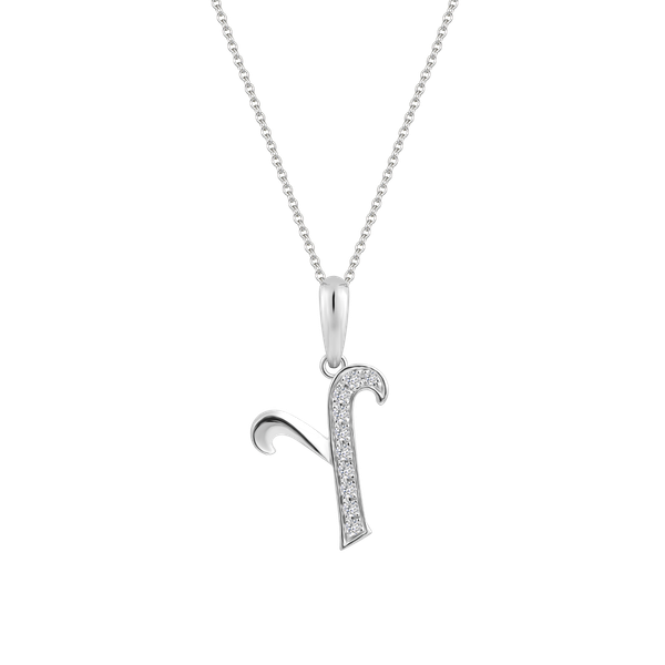 Mặt kim cương viên vàng 14K Letter Y