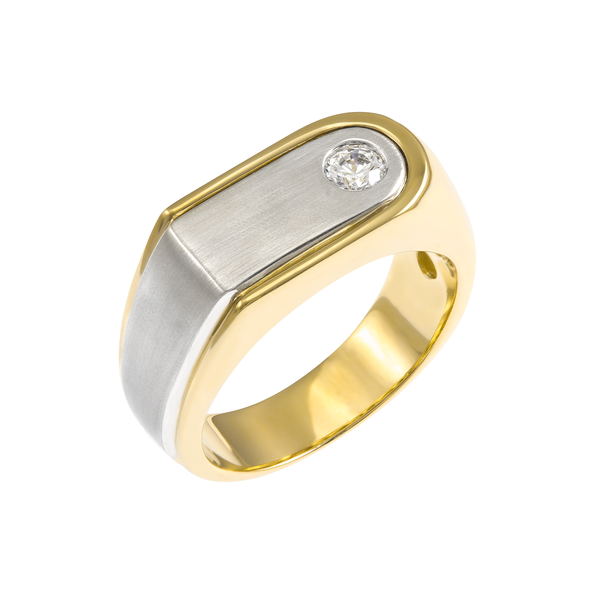 Nhẫn nam đính đá CZ vàng 14K Biretta N 2C YW