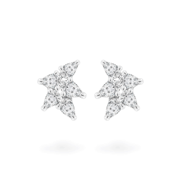 Hoa tai kim cương viên vàng 14K Jena A097 TD