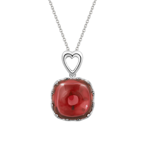 Mặt đính đá màu Garnet vàng 14K Candie S.Gar