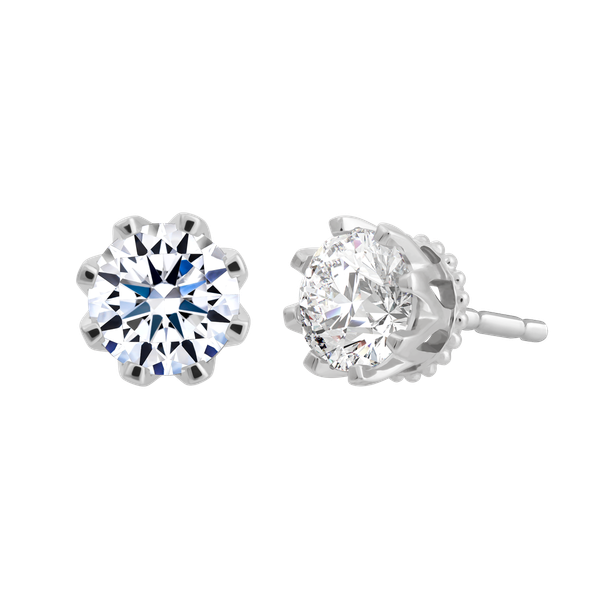 Hoa tai đính đá CZ vàng 14K Justice 5C