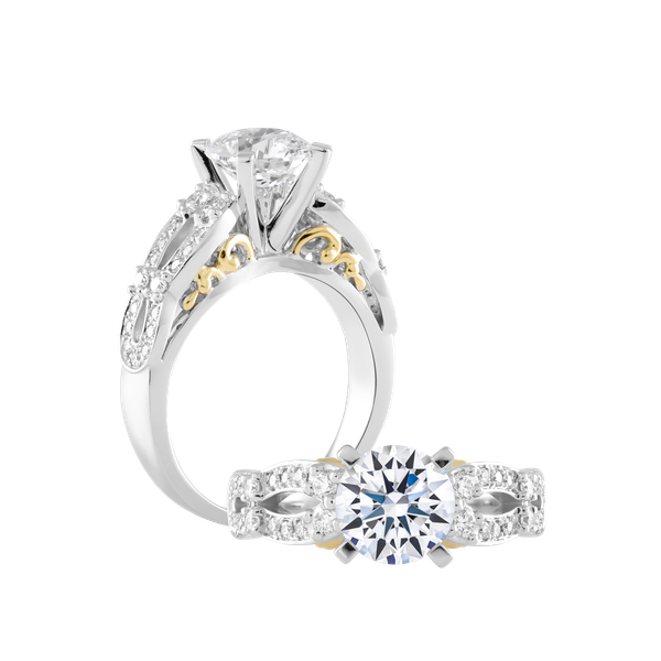 Nhẫn nữ kim cương tấm vàng 14K Artfully N 5C