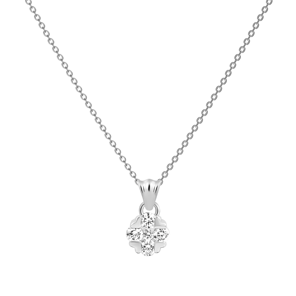 Dây liền mặt kim cương viên vàng 14K Jeny A028 TD