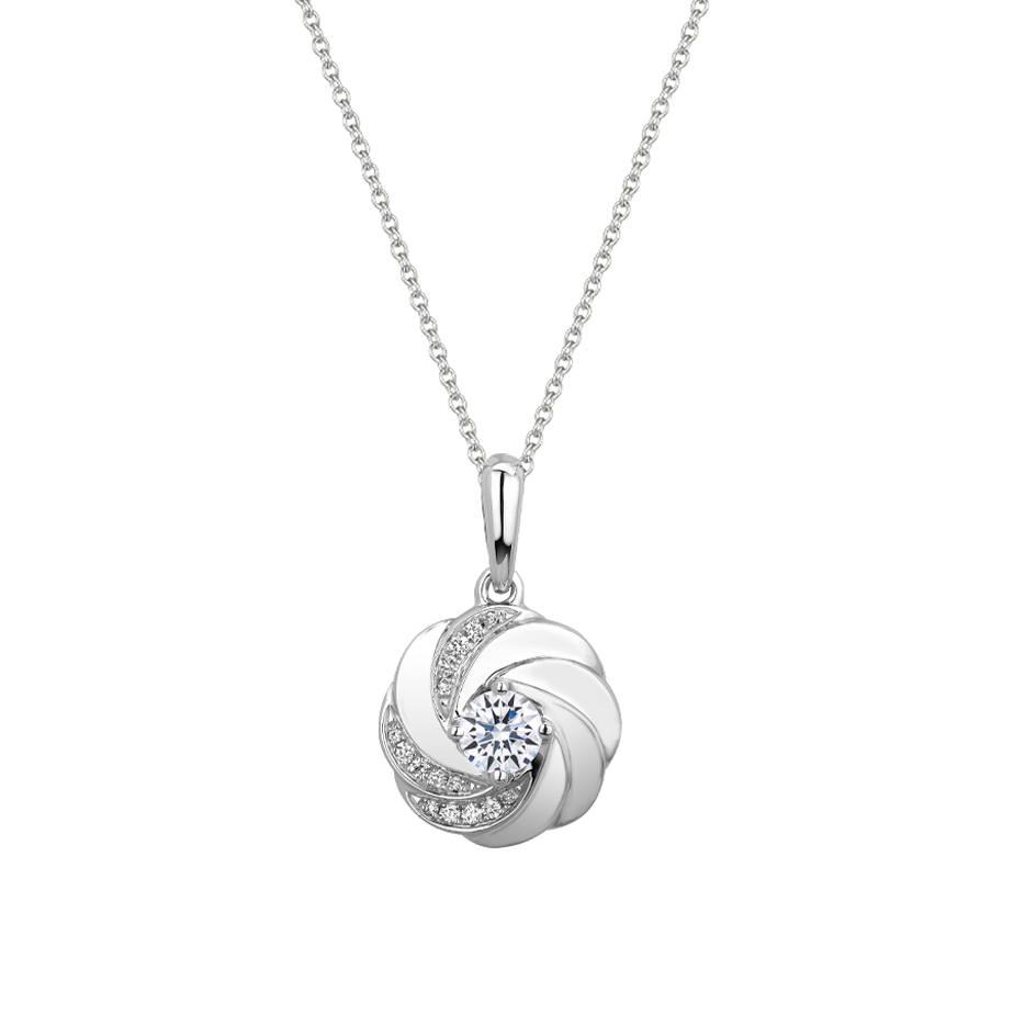 Mặt kim cương viên vàng 14K Cyclone B GIA 3C